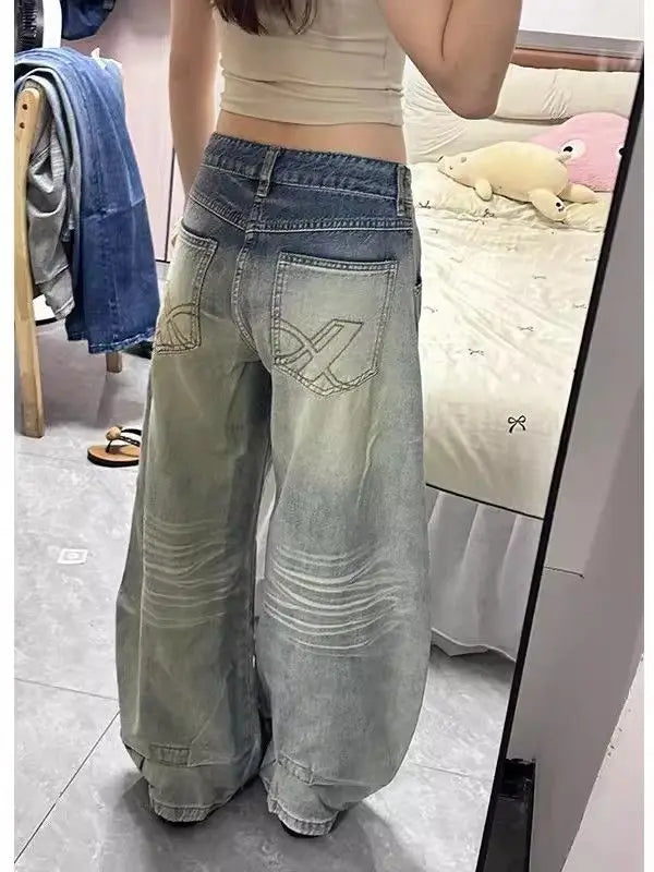 Low Waist Y2K Wide Leg Jeans