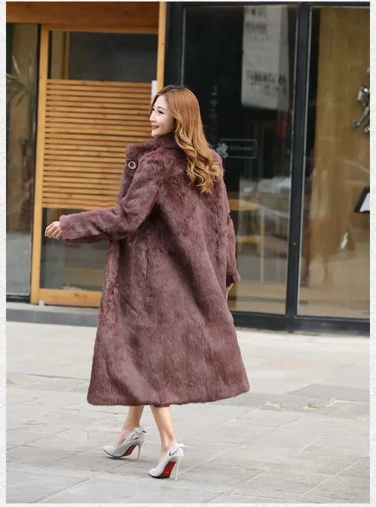 Classic Round Neck Button Front Long Sleeve Coat For Women