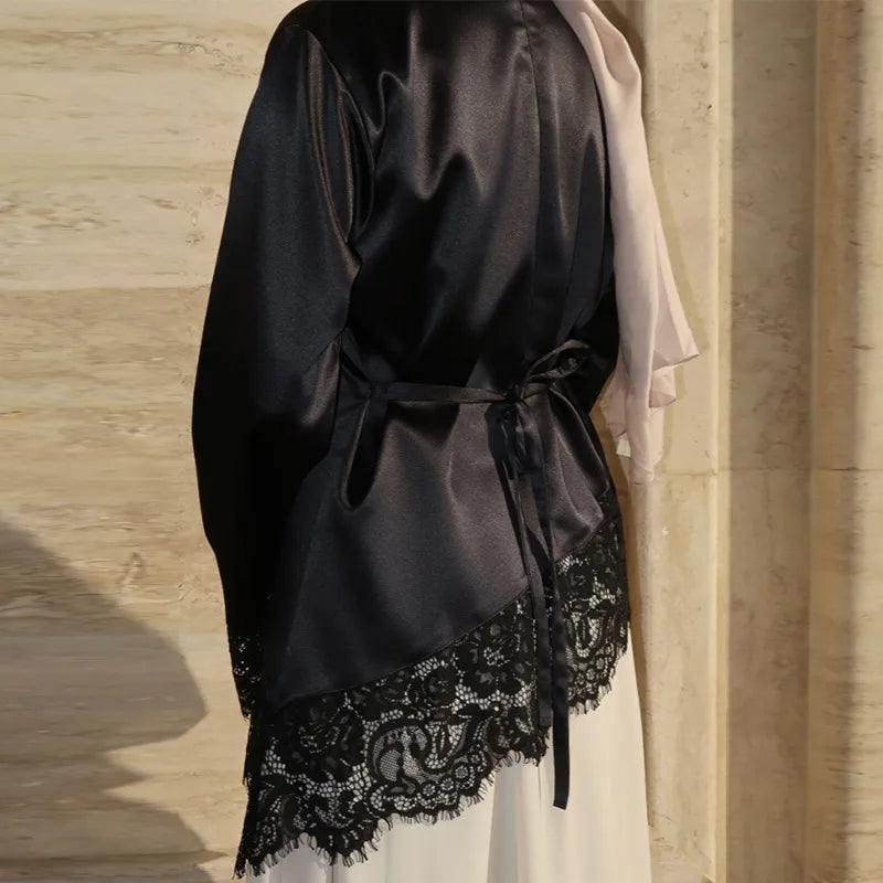 Casual Lace Patchwork Long Sleeve Blouse for Women