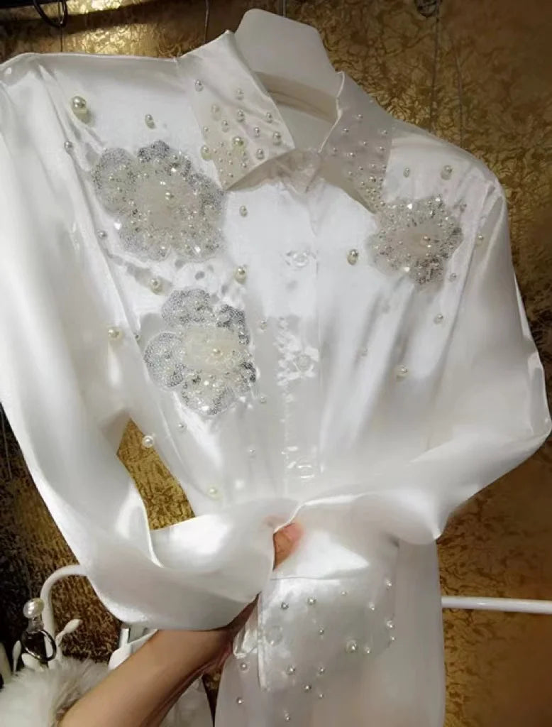 Vintage Beaded Sequins Blouse