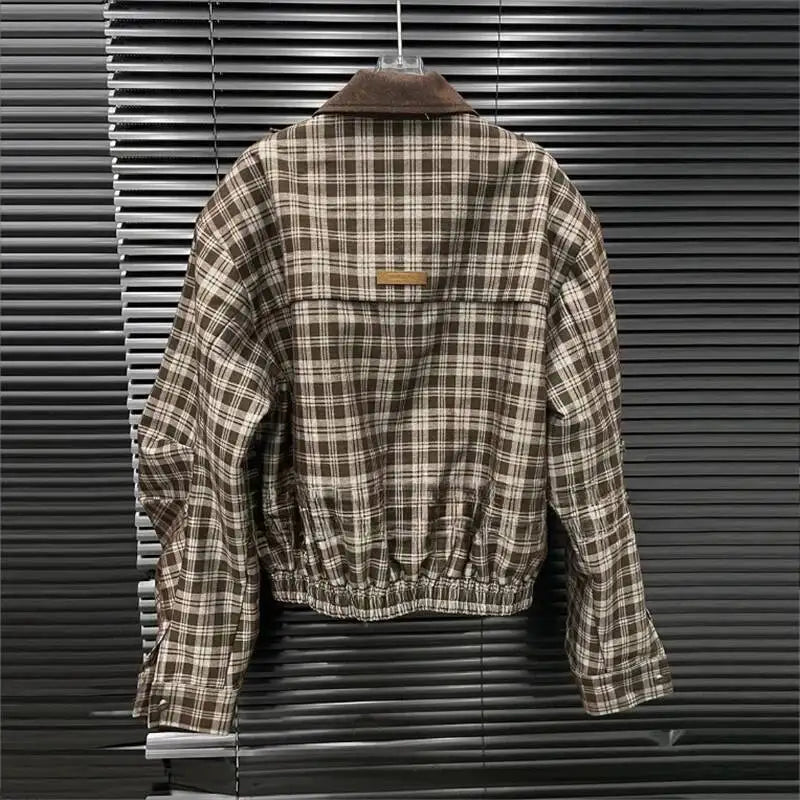 KUCLUT 2025 Autumn New Style Fashion Suit For Women Niche Patchwork Plaid Short Jacket mini Skirt Two-Piece Set Female 1A1237