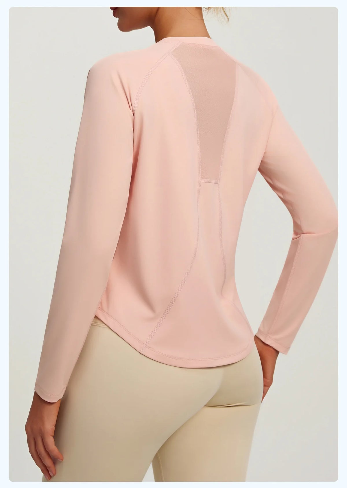 Breathable Loose Mesh Long Sleeve Yoga Top for Women