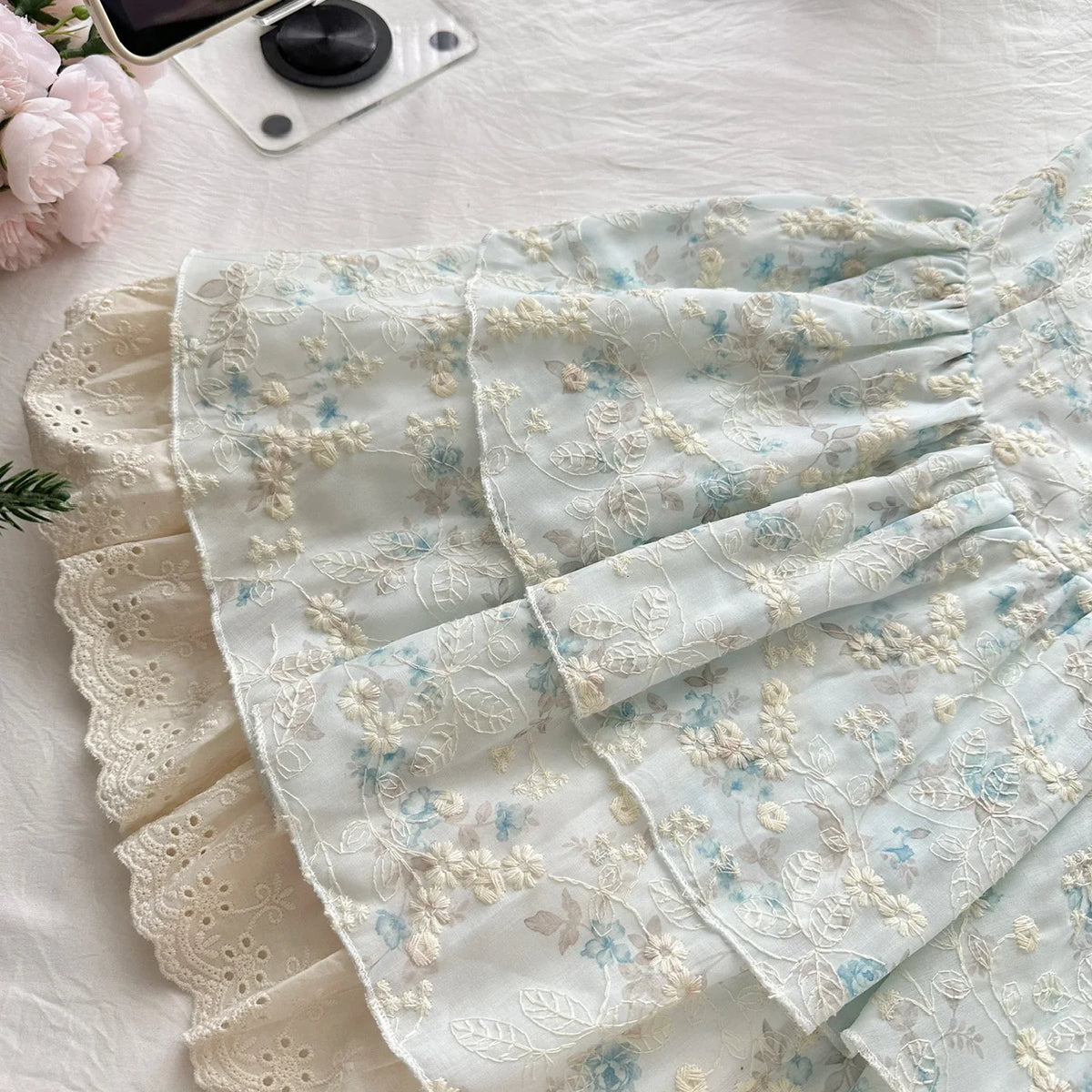 Floral Print Square Collar Mini Dress