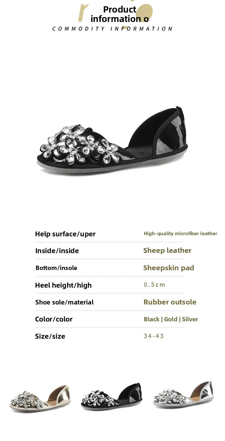Luxurious Rhinestone Square Toe Slip On Mules for Women