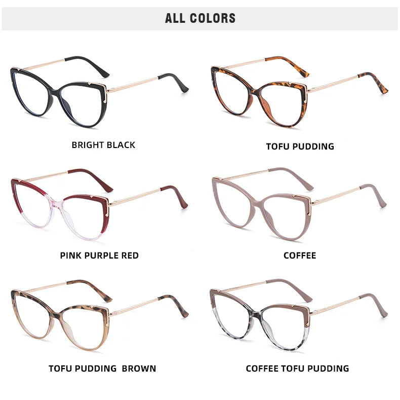Cat Eye Fashion Blue Light Reading Glasses for Women