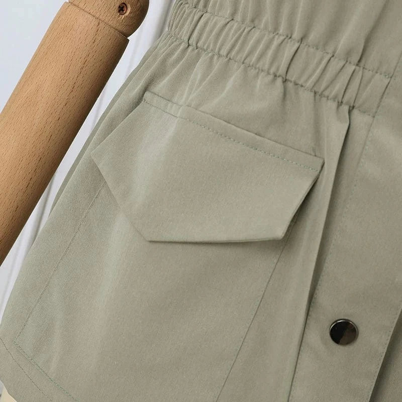 ZANZEA Women Sleeveless Waistcoat Korean Fashion Stand Collar Vest Casual Pockets Solid Tank Outwear 2024 Summer Waist Overalls