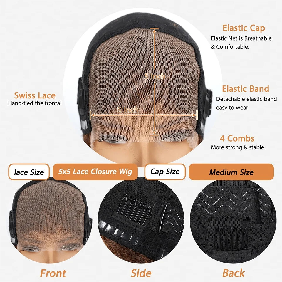 HD Pre Plucked Body Wave Lace Frontal Wig for Women