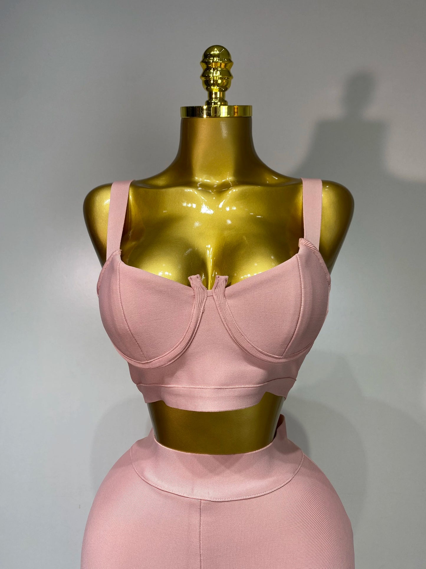 Women Sexy Bandage Crop Top Pant Set Evening Party Club Luxury Birthday High Street Fashion Elegant Luxury Birthday Outfit ﻿