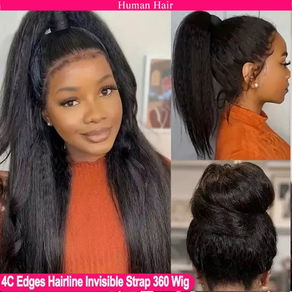 Glueless 360 Lace Frontal Brazilian Human Hair Wig for Women