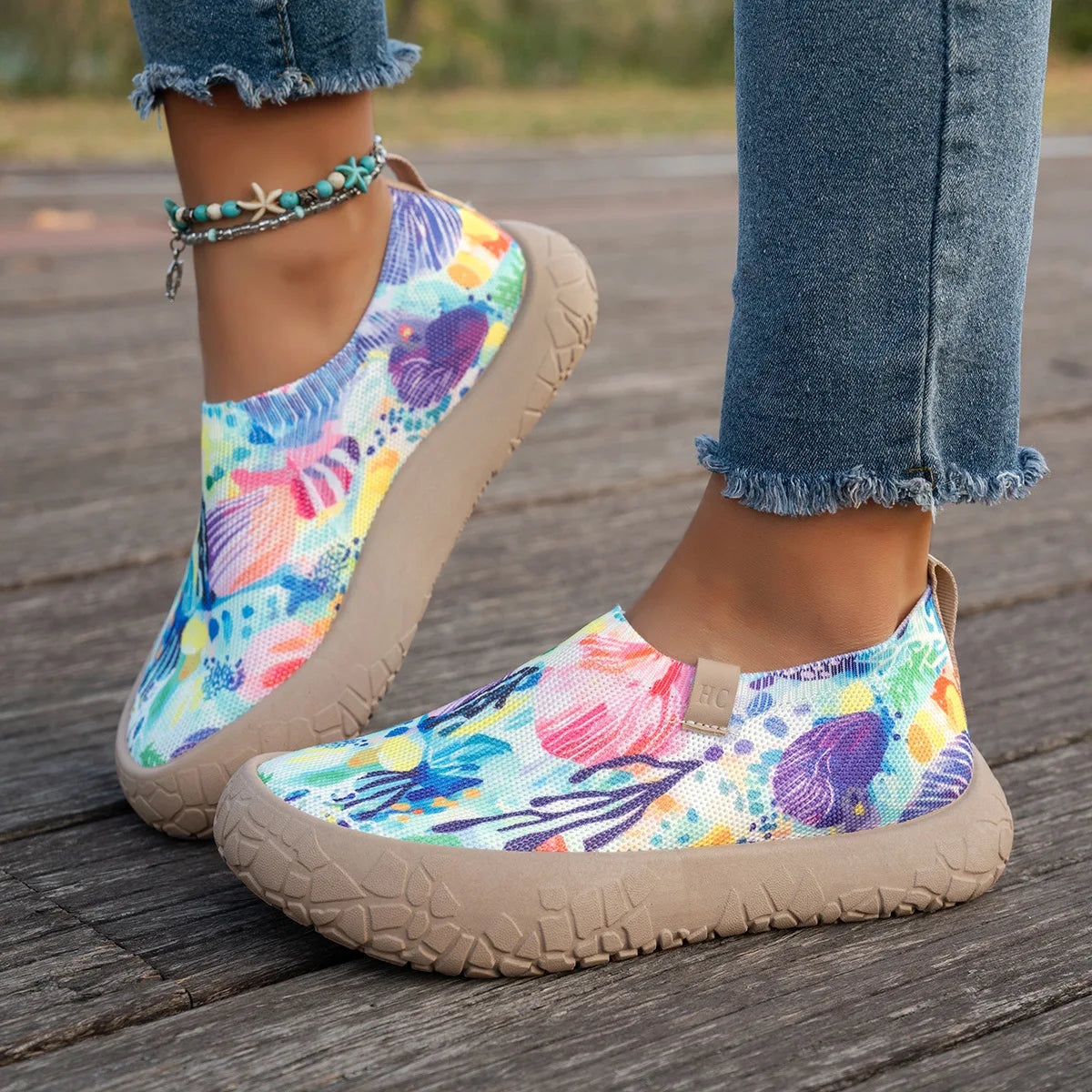 Breathable Woven Slip On Casual Walking Loafers for Women