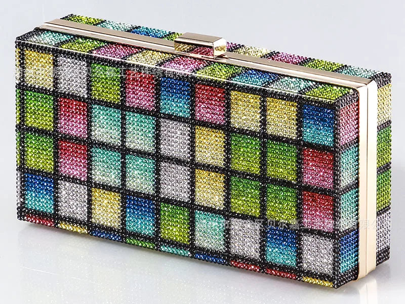 Rhinestone Diamond Evening Crossbody Clutch Bag for Women