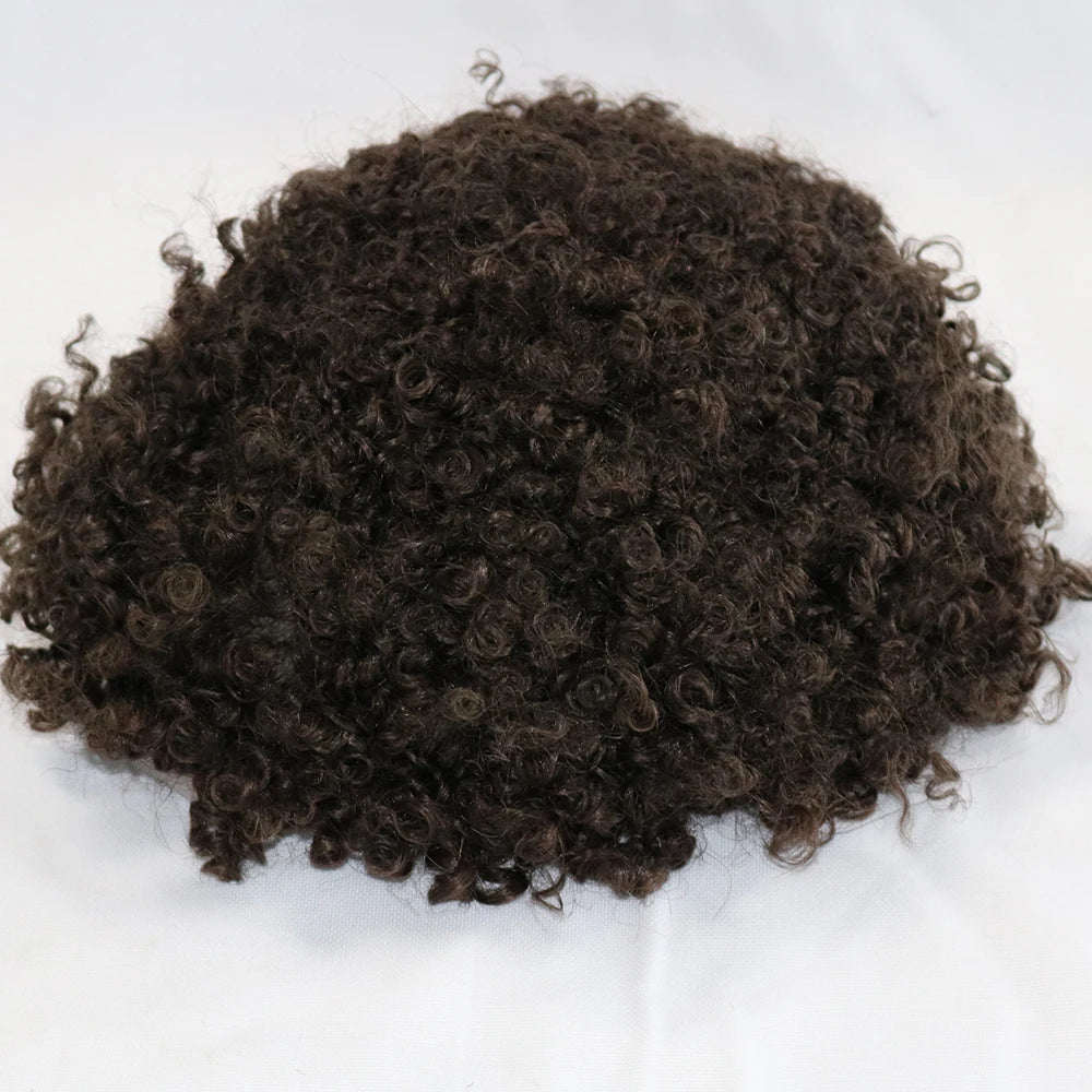 Undetectable Kinky Curly Human Hair Toupee for Women