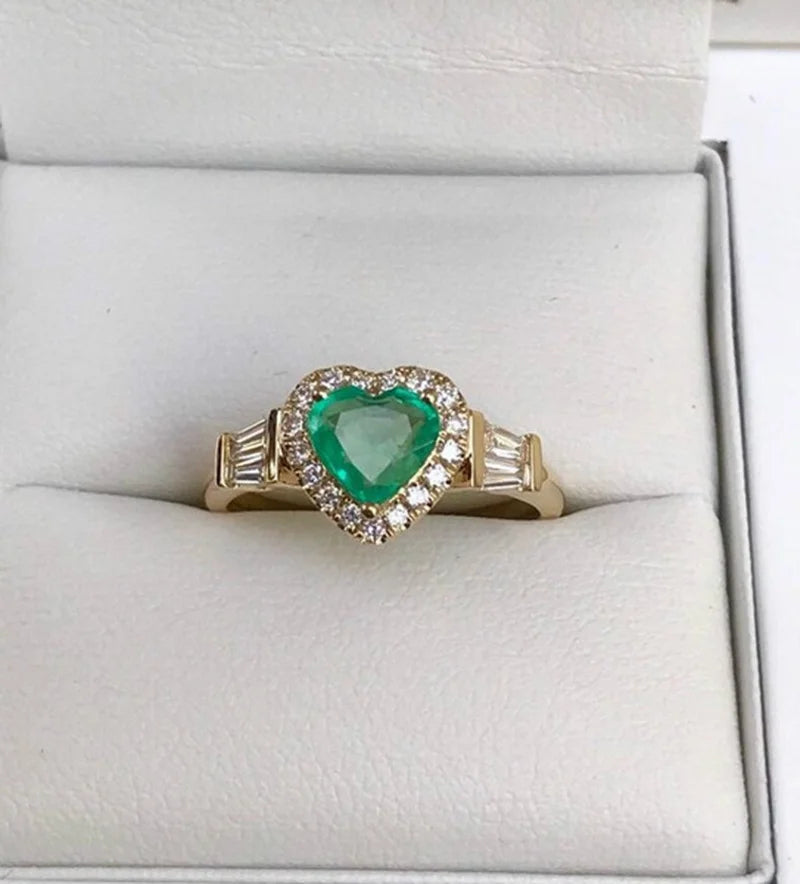 Heart Shaped Zircon Wedding Ring