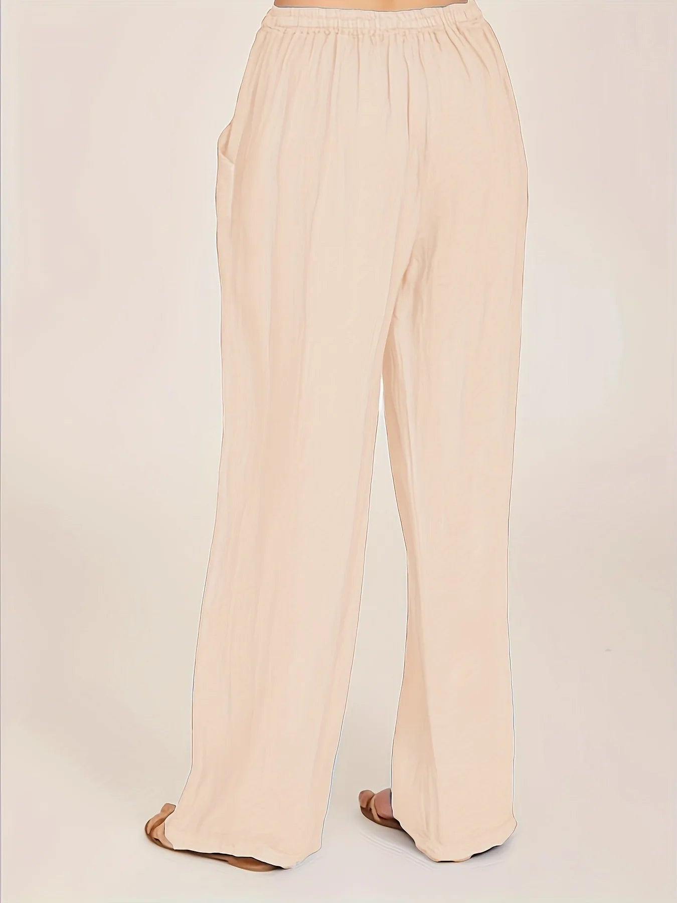 plus Size Women's Loose Cotton Linen Casual Pants 2026 New Style European And American Loose Fit Trousers for Women