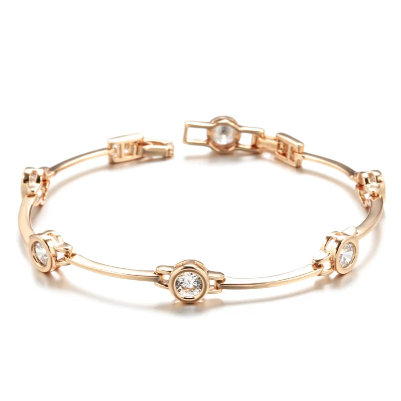 Rose Gold Tone Cubic Zirconia Bracelet
