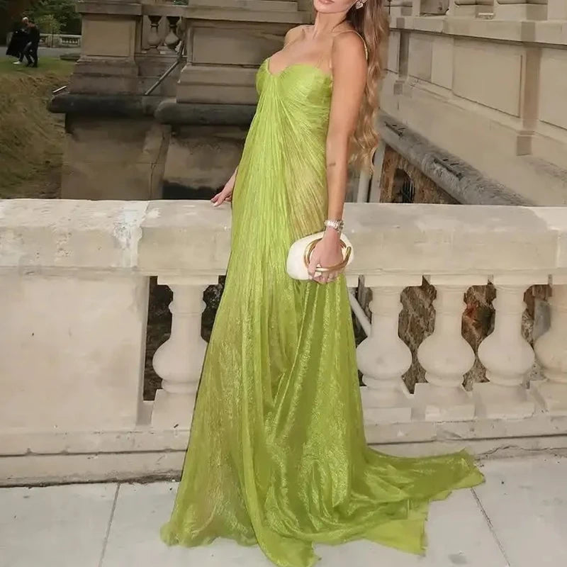 Elegant Off Shoulder Floor Length Evening Dress for Women