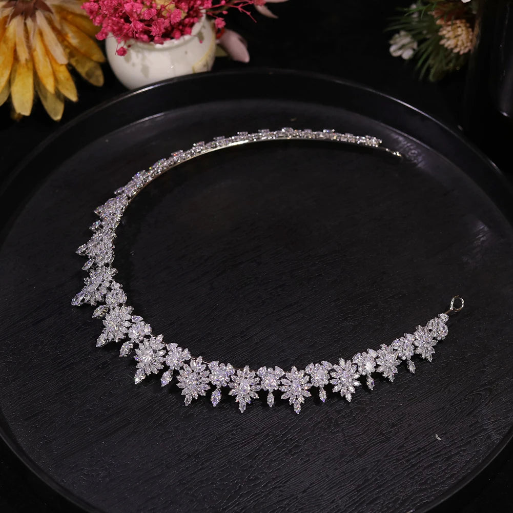 Exquisite Crystal Bridal Cathedral Tiara Crown For Women