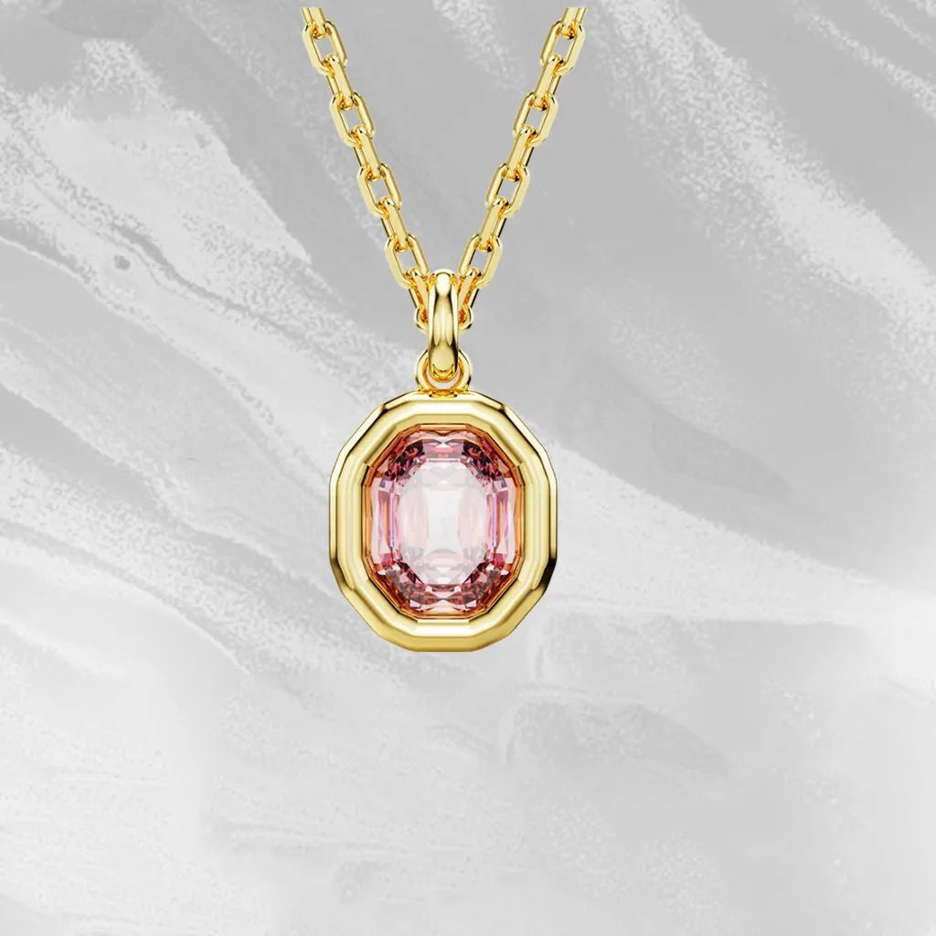 Elegant Mixed-Cut Crystal Necklace Set with Earrings for Women