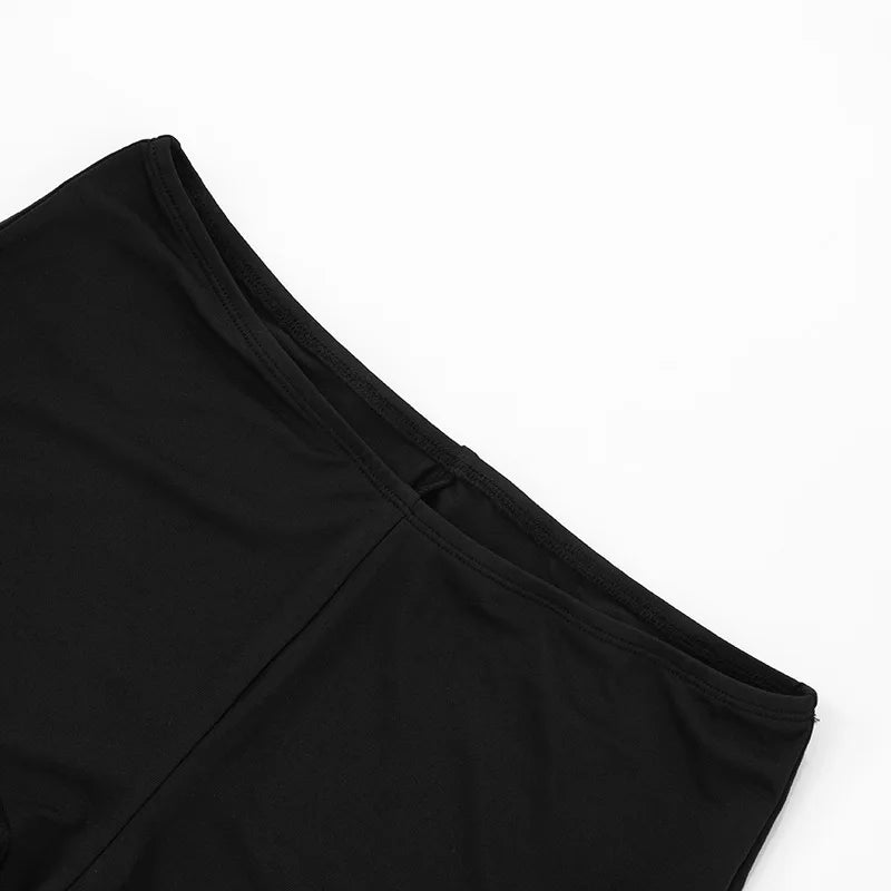 FAGADOER Y2K Sexy Streetwear 2 Pieces Set for Woman Off Showlder Sleeveless Backless Crop Top and Shorts Suit Female Clothing