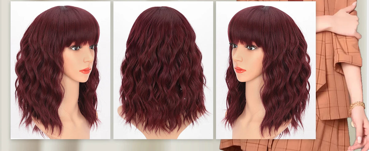 Pastel Synthetic Wavy Shoulder Length Wig for Women