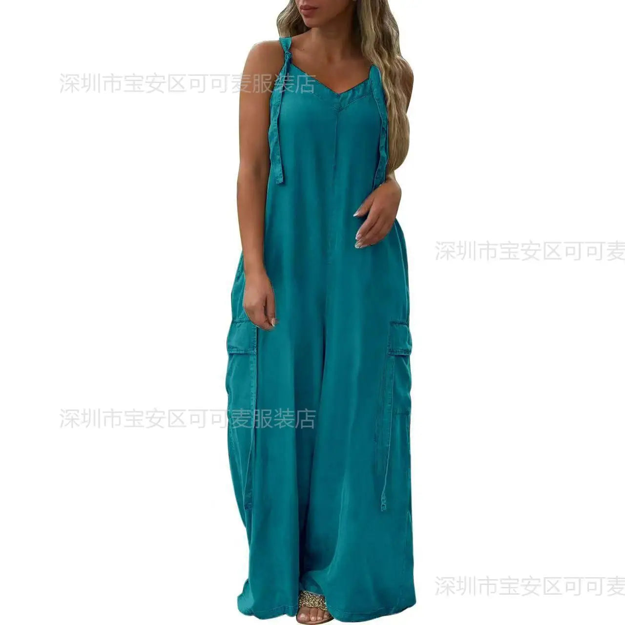 Jumpsuits Women One Piece Sleeveless Overalls Wide Leg Long Pants Casual Loose Rompers Y2k Streetwear Jumpsuit Summer 2025