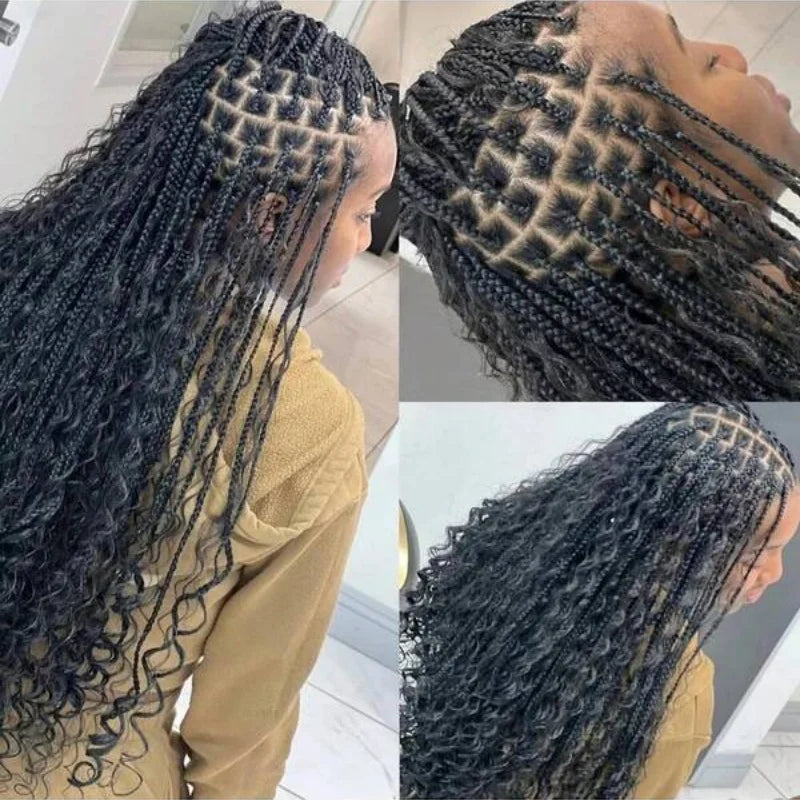 Deep Wave Human Braiding Hair Extensions for Women