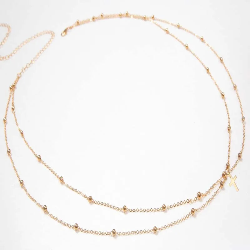 Beaded Double Layer Waist Chain