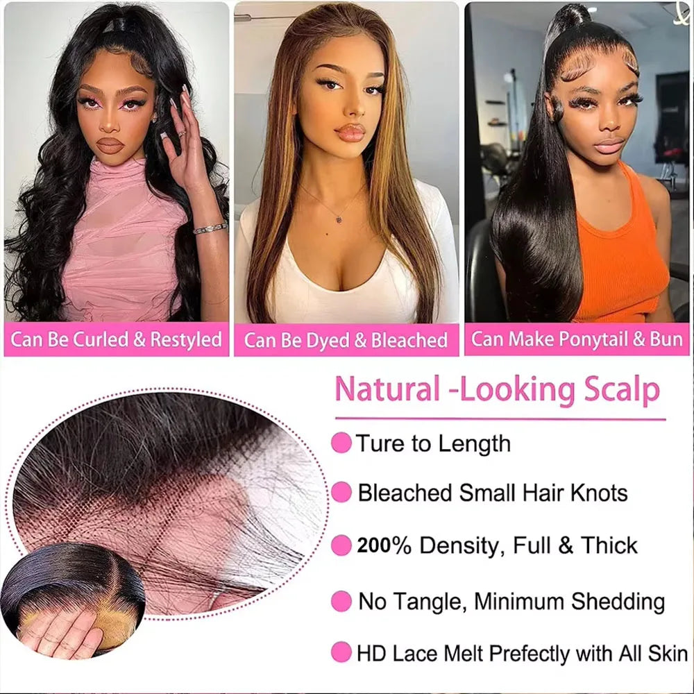 Gorgeous Long Body Wave Silk Hd Lace Front Wig for Women