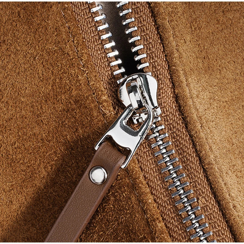 Classic Suede Women's Handbag New Simple Versatile Work Commuting Underarm Bag Genuine Leather Texture Fashion Shoulder Lady Bag