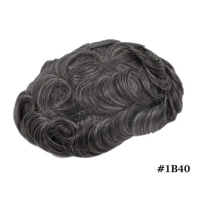 Natural Remy Hair Thin Skin Toupee Hair System for Men