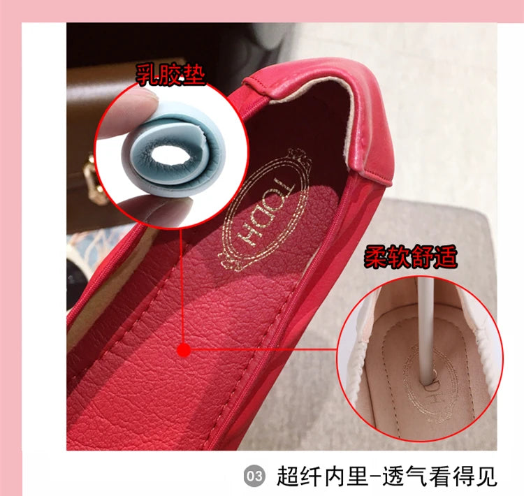 Rhinestone Buckle Square Toe Slip On Flats for Women