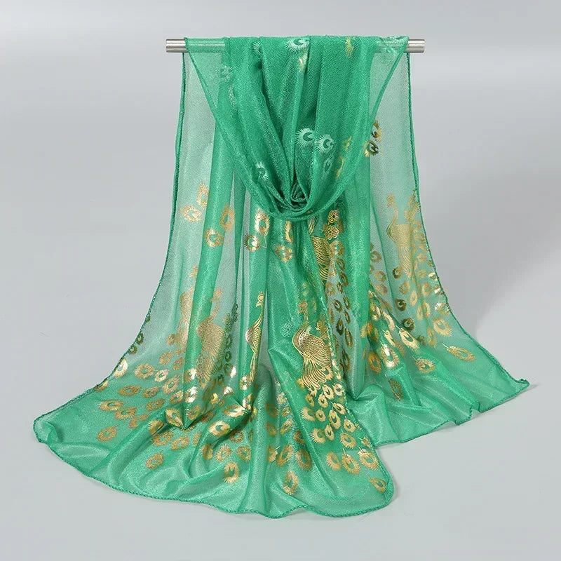 Oversized Chiffon Sun Protection Beach Wrap Scarf for Women