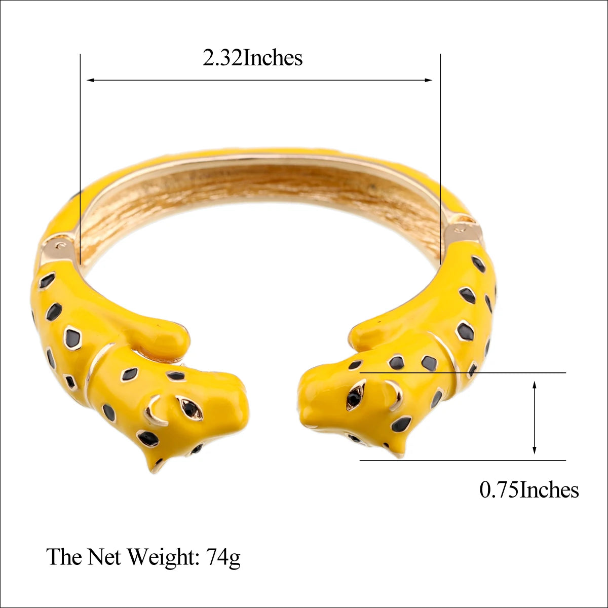 Fashion Colorful Double Leopard Cuff Bracelet for Women