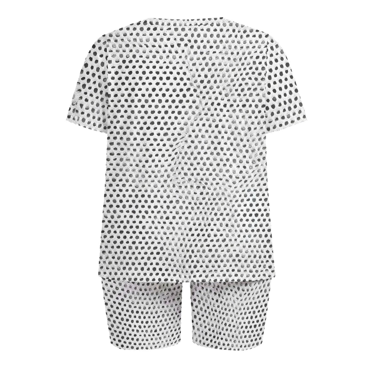 Polka Dot Short Sleeve Tee And Biker Shorts Set for Women