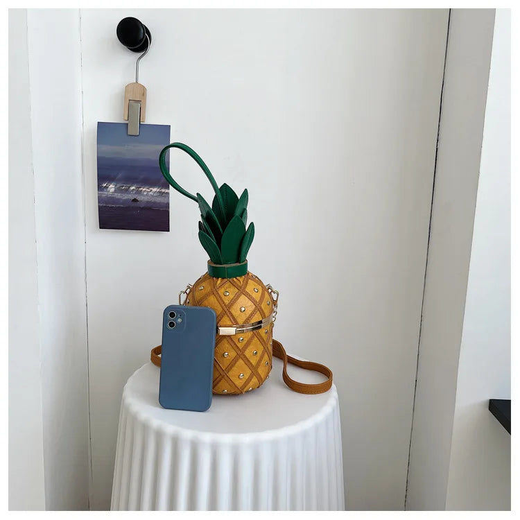 New Women's Shoulder Bag Pineapple Shape Fashionable Women's Shoulder Crossbody Bag Fashionable Casual Women's Bag High Quality