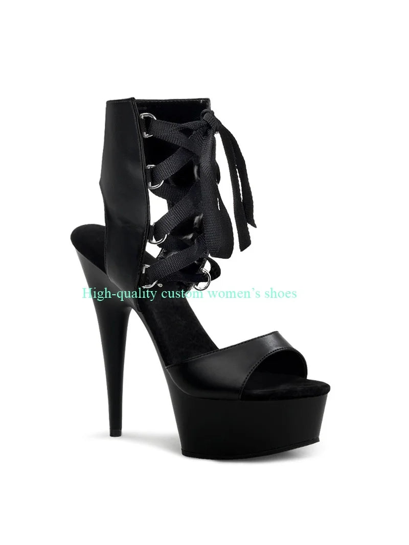 Extra High Waterproof Platform Stiletto Sandals for Women