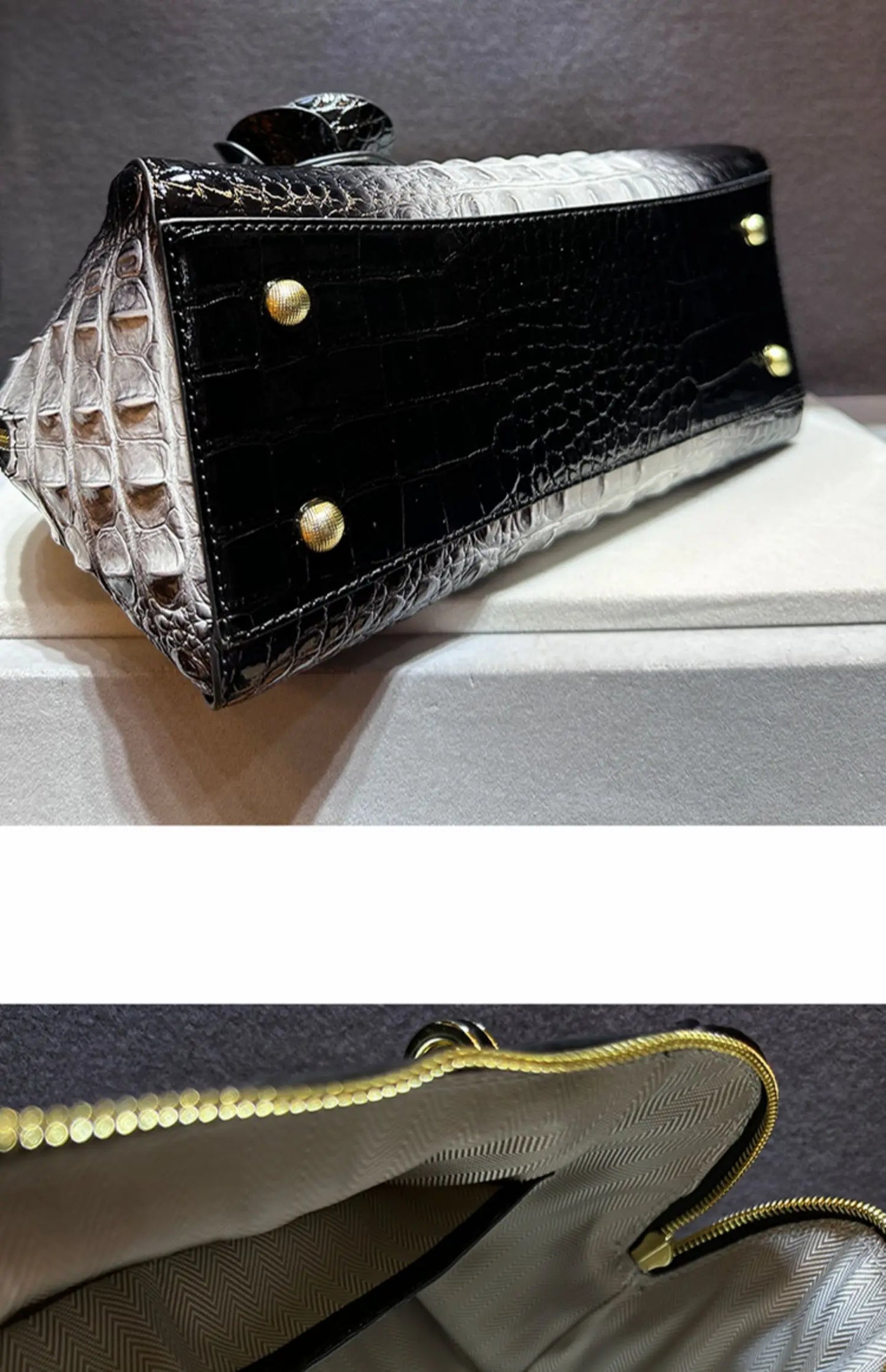 Leather Crocodile Pattern Handbag New Fashion Shoulder Large Capacity Crocodile Pillow Bags for Women Bolso Marca Lujo