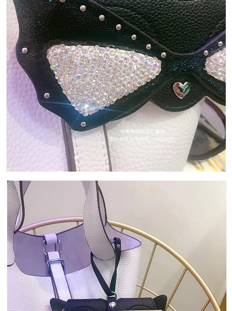 Diamonds cute glasses clip ins fashion sunglasses bag portable sunglasses case protective cover bag bag hanging jewelry