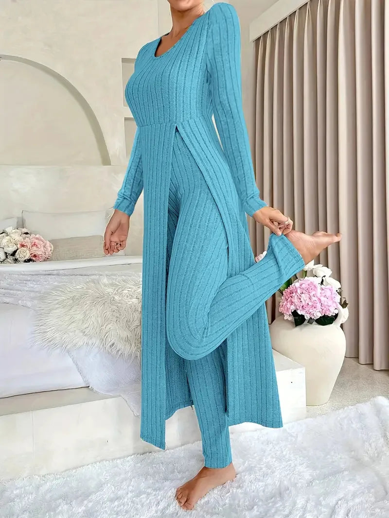 Autumn Casual Two Piece Top And Pants Set for Women