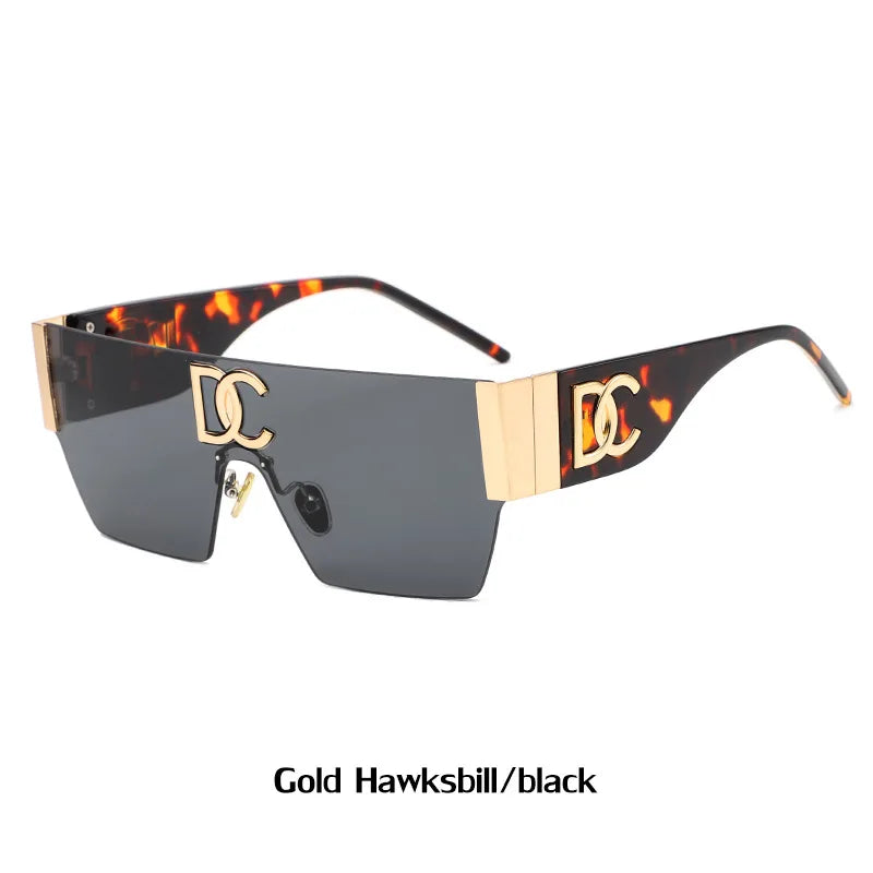 Oversized Shield Sunglasses With UV Protection for Women