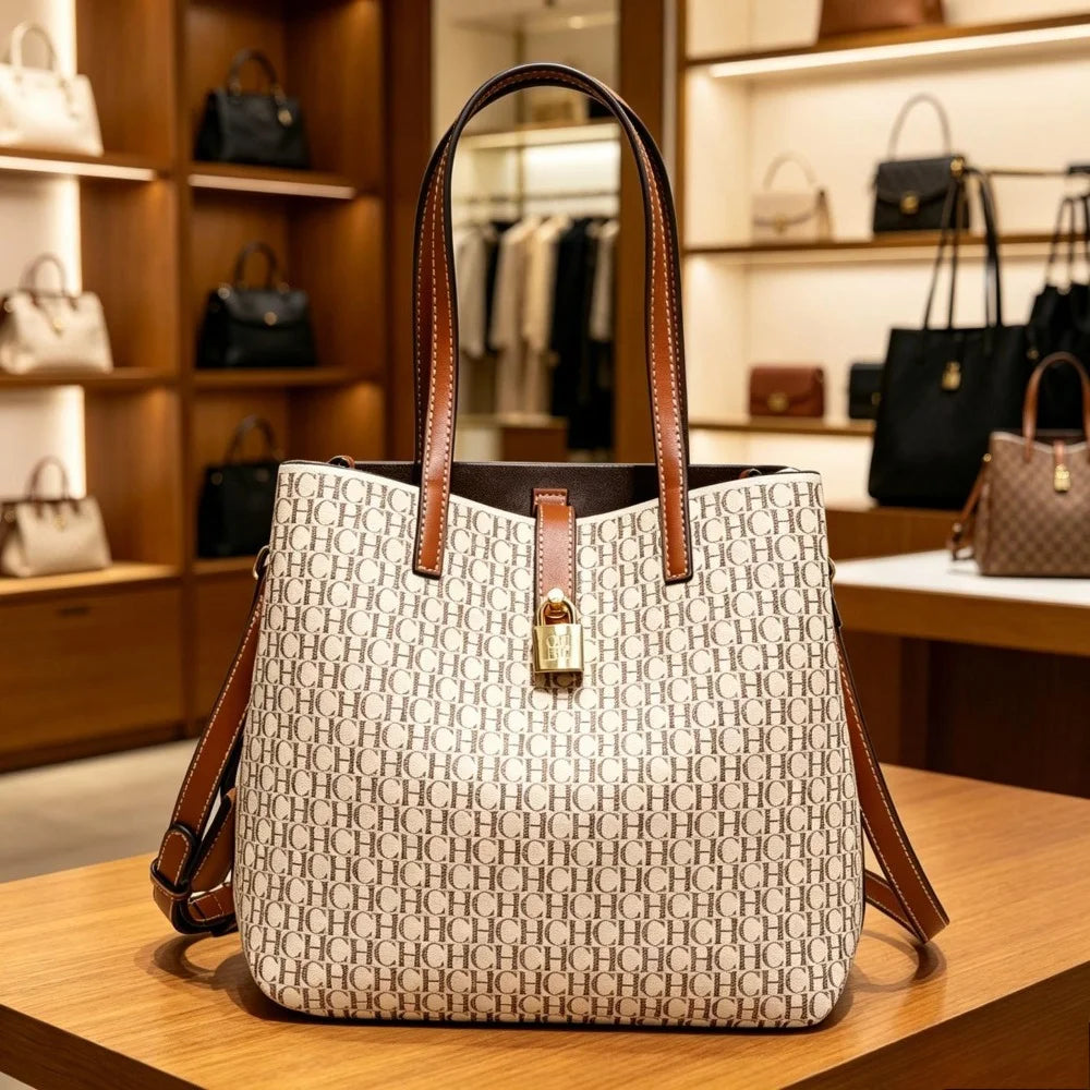 Classic PU Bucket Crossbody Handbag