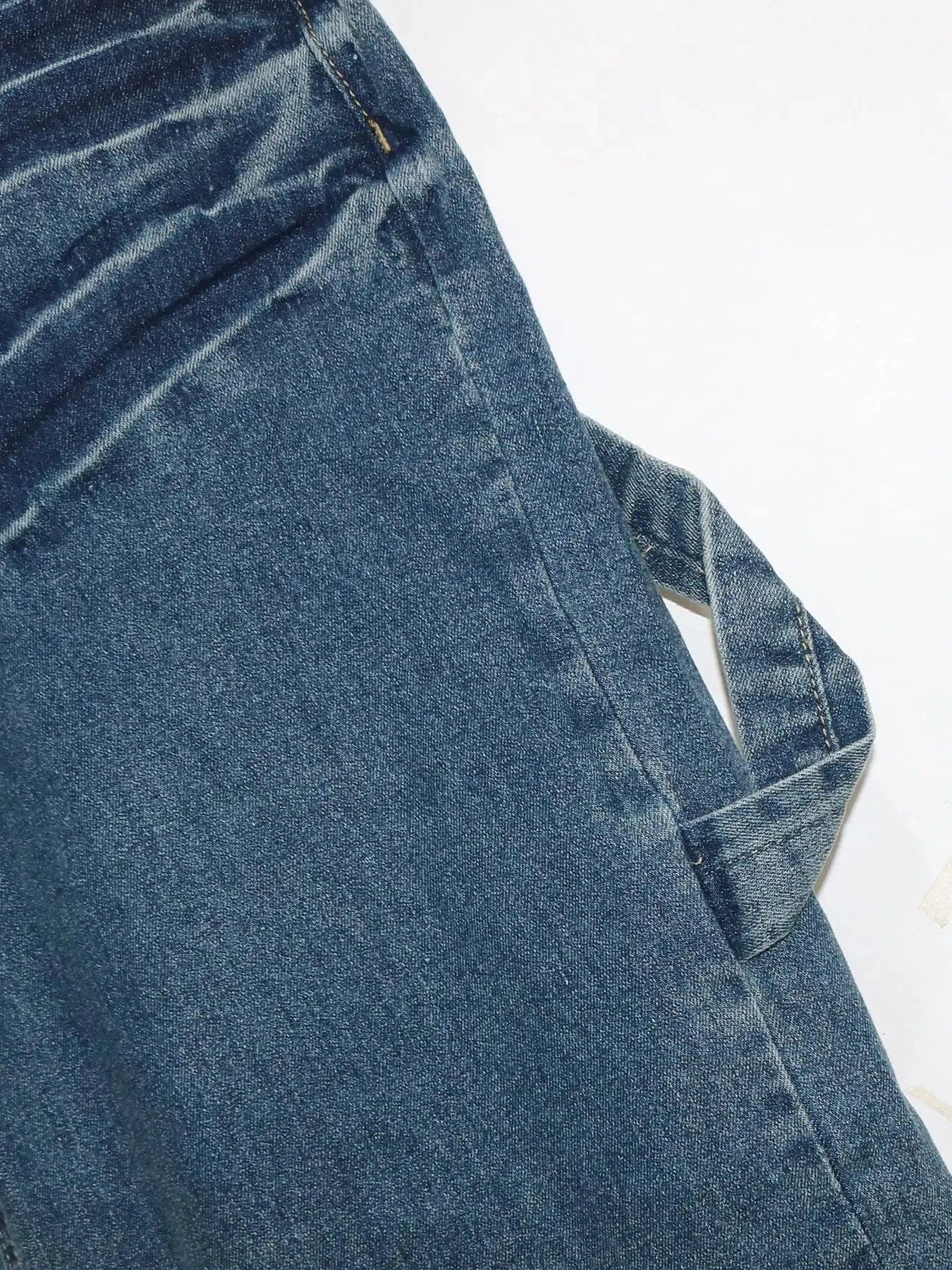 Streetwear Wide Leg Jeans Cargo Pants Sexy Women High Waist Elegant Denim Casual Straight Trousers