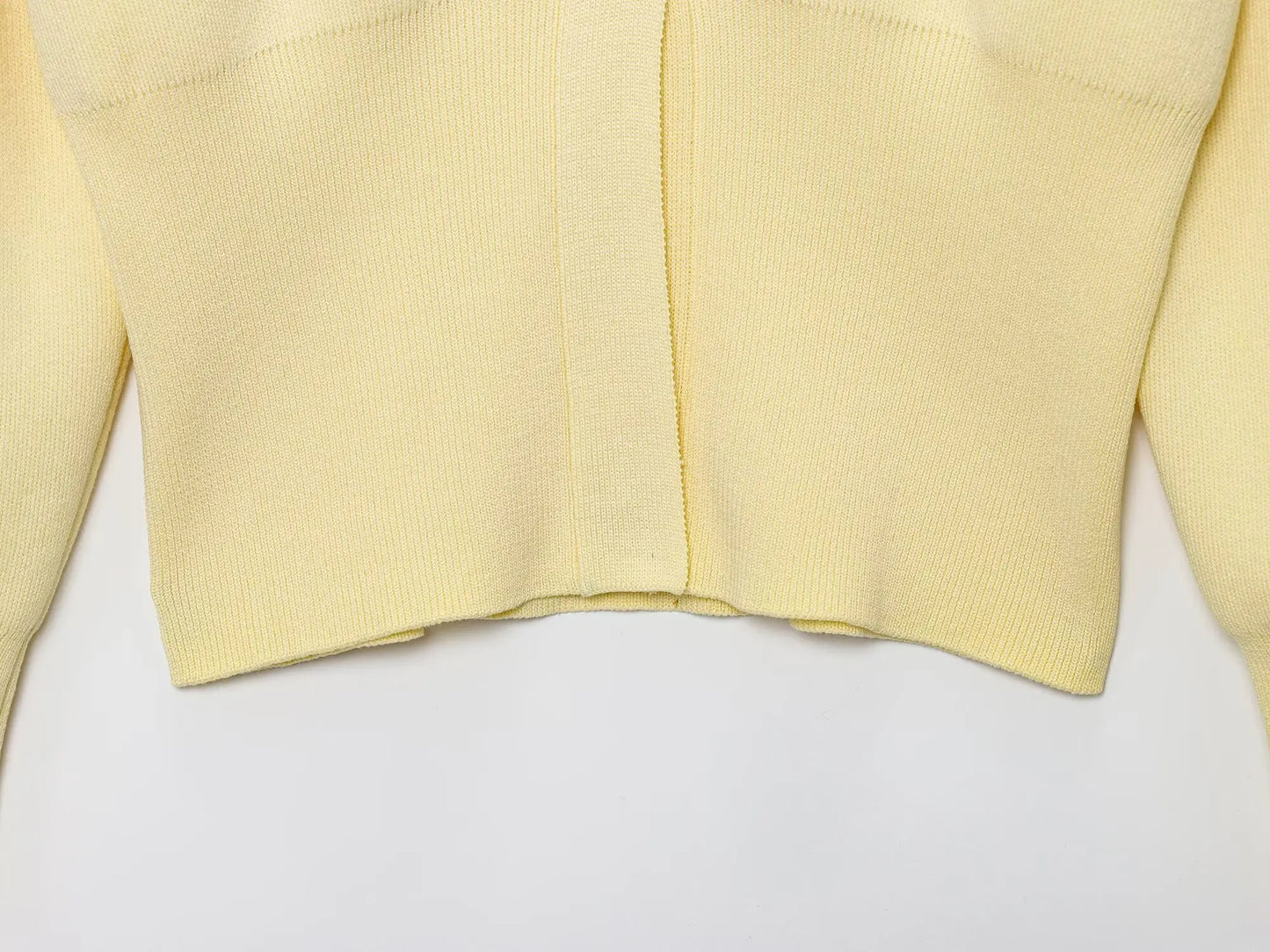 Casual V-Neck Knit Cardigan With Metal Button Detail for Women
