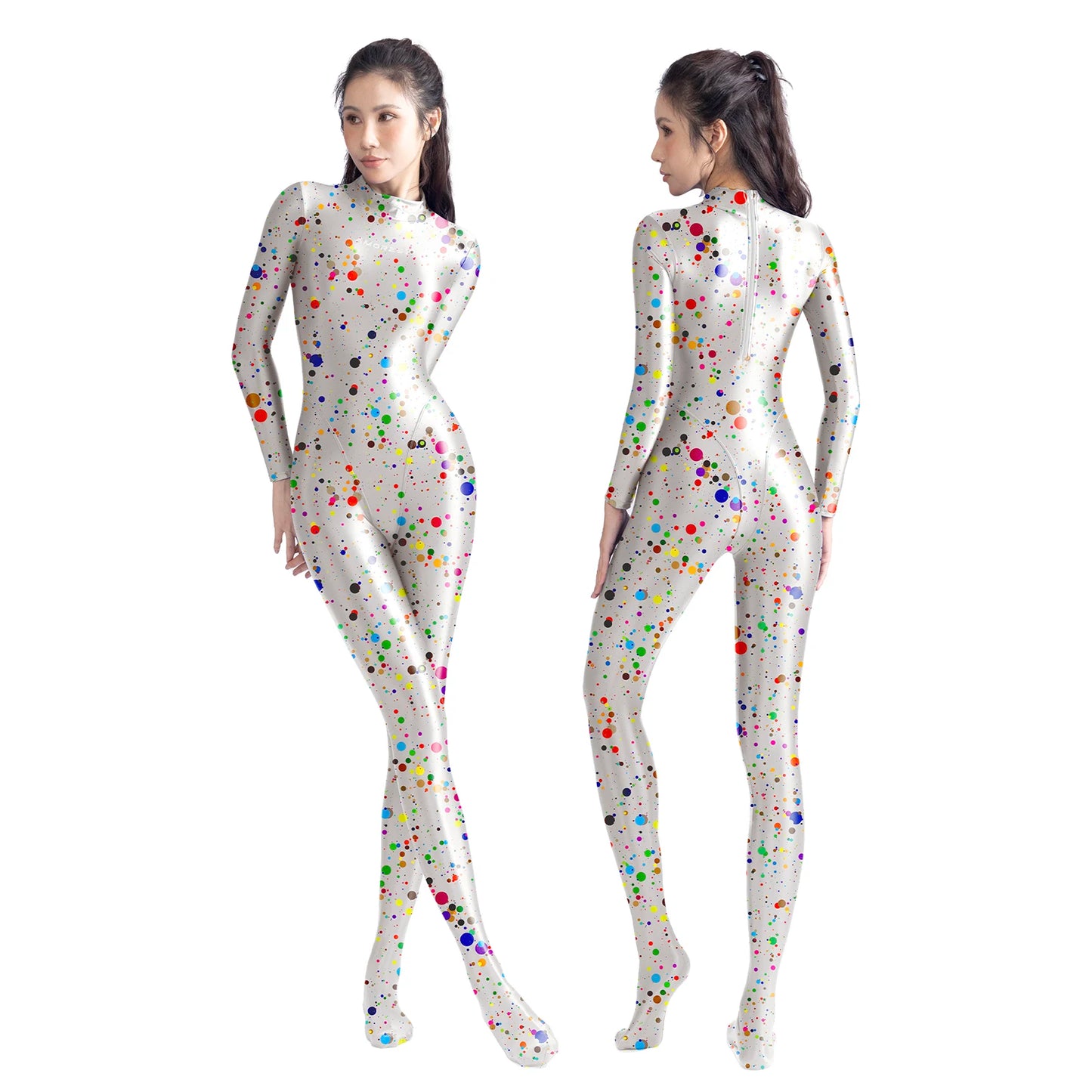 Athleisure Satin Zentai Bodysuit