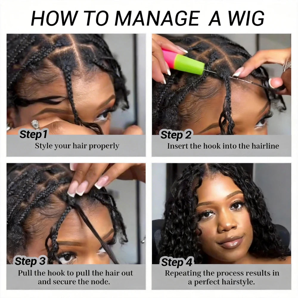 Pre Separated Curly Human Hair Crochet Extensions for Women