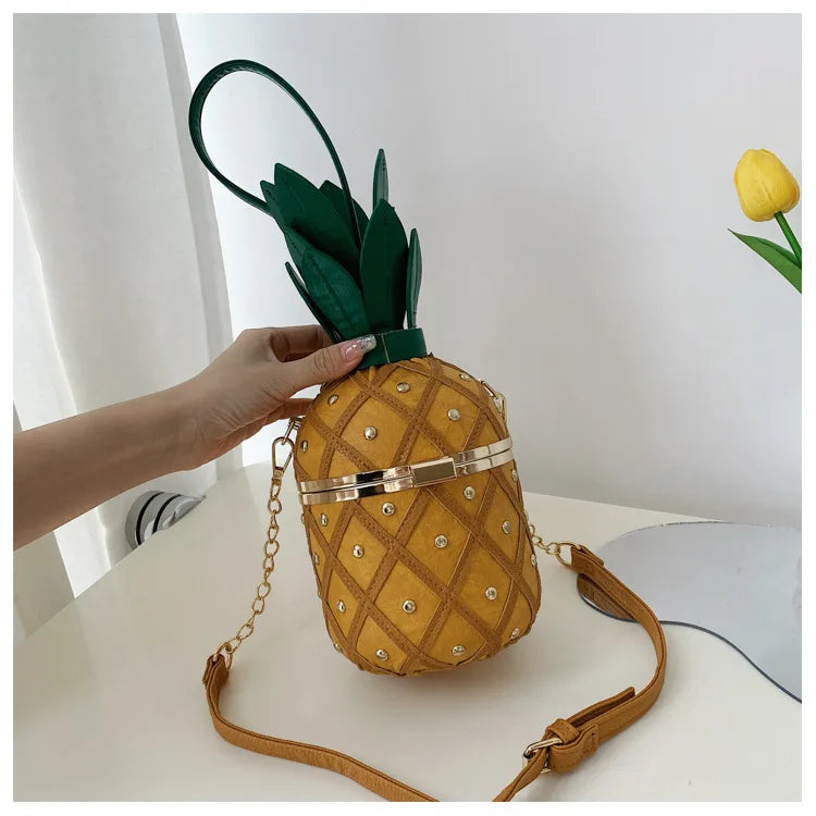 New Women's Shoulder Bag Pineapple Shape Fashionable Women's Shoulder Crossbody Bag Fashionable Casual Women's Bag High Quality