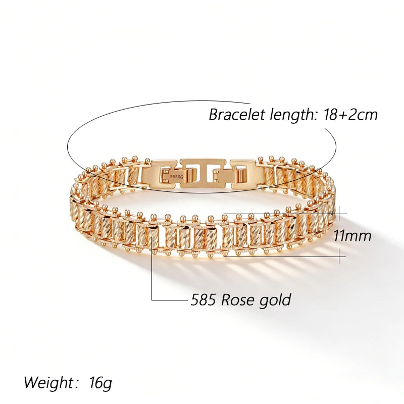 Rose Gold Tone Link Chain Bracelet