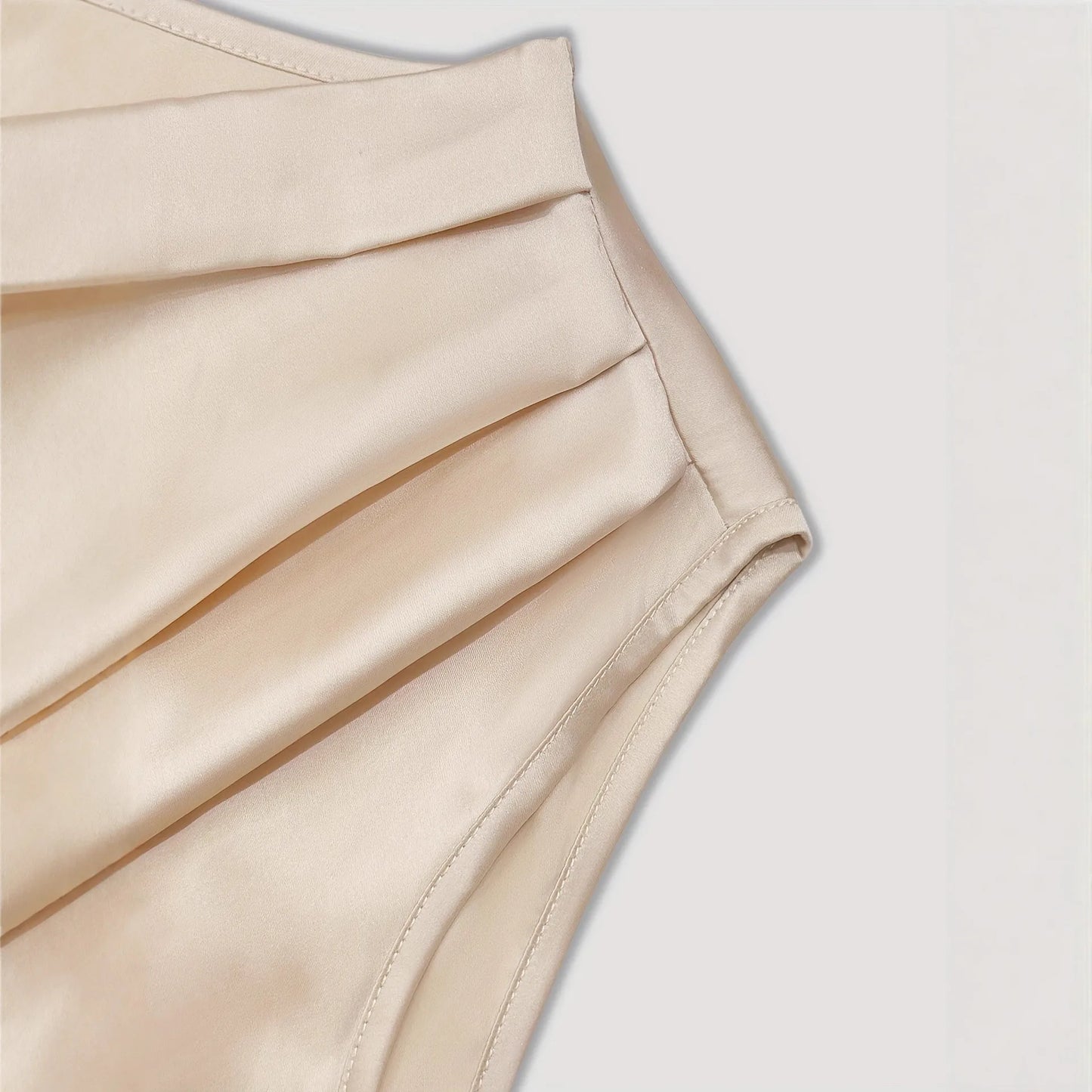 Women Satin Two Piece Set Cowl Neck Sleeveless Top and Long Skirt Matching Set Satin Blouse and Midi Skirt Outfit for Women