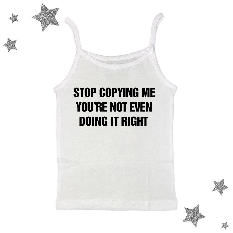 Y2K Letter Print Crop Top