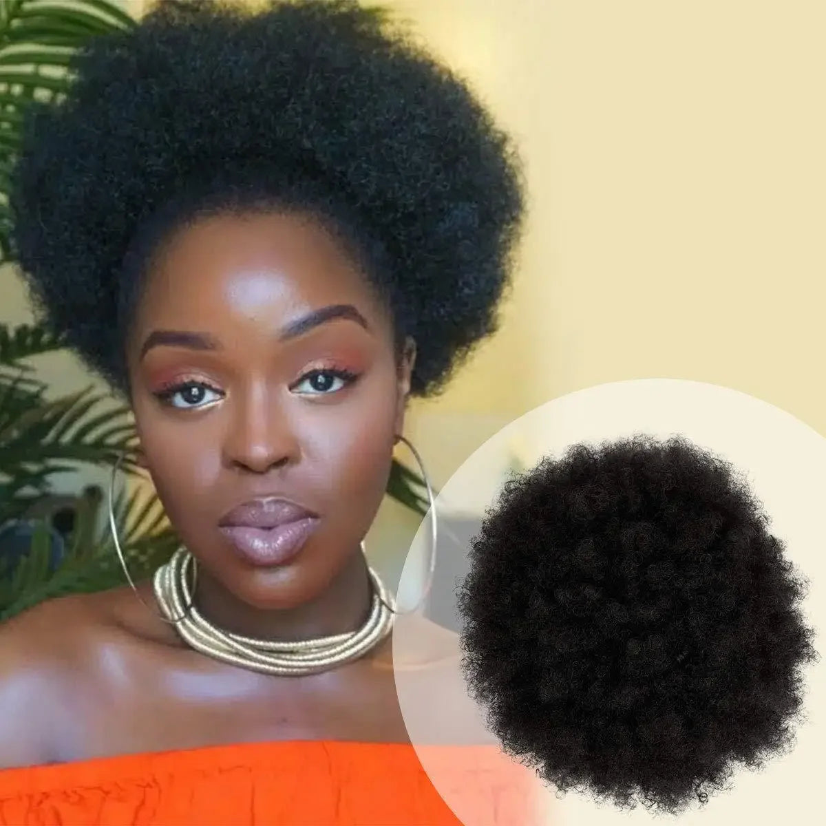 Big Kinky Curly Afro Puff Ponytail Extensions for Women